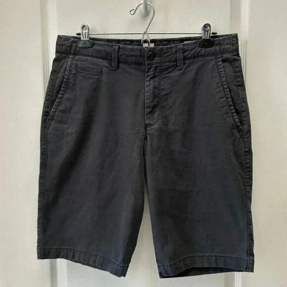GAP Men’s Shorts 12” Stretch Casual Flat Front Chino Shorts Washed Black 31 - Picture 5 of 15